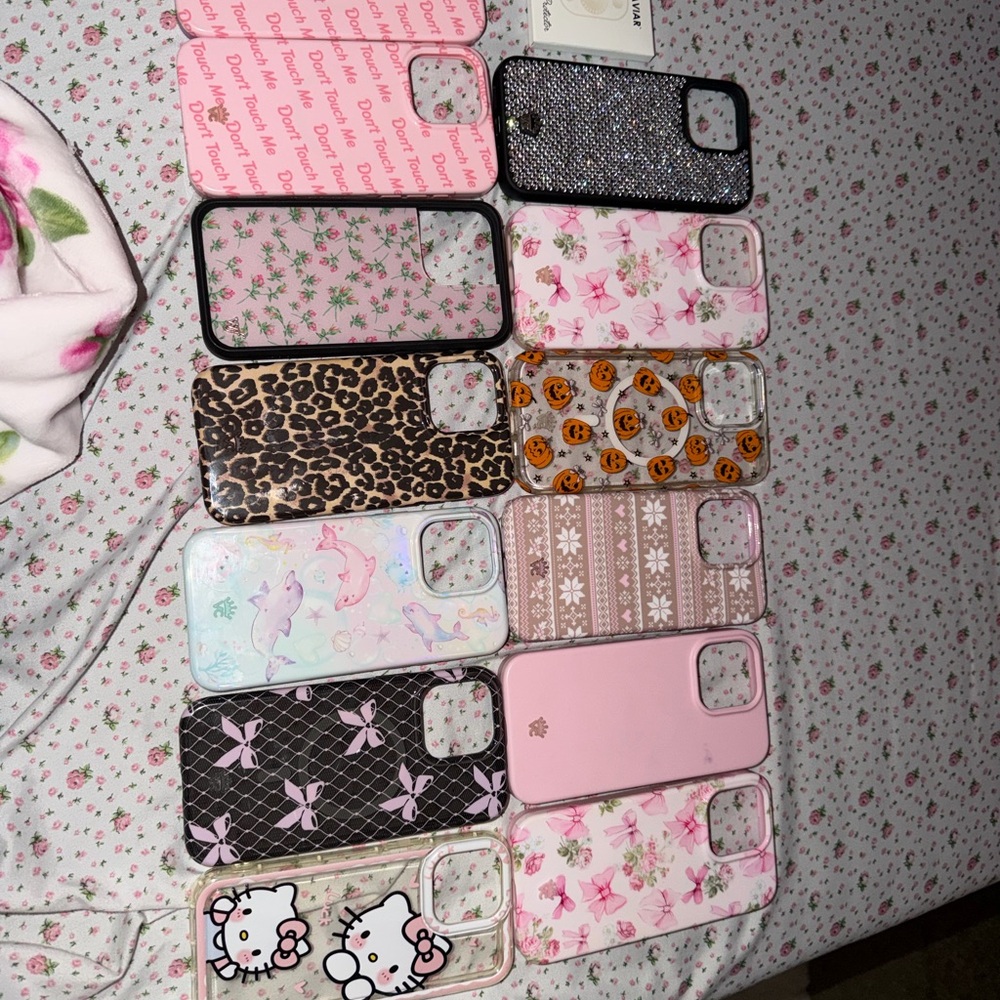 Velvet Caviar Pink Floral, Leopard, Glitter & Novelty Phone Case Set